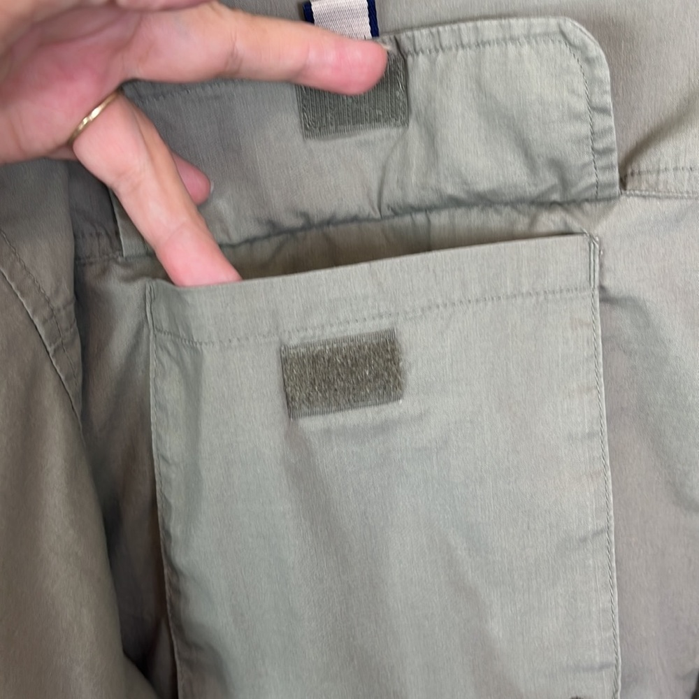 Columbia PFG Fishing Shirt Men's Sie XXL Khaki Tan Tackle Pockets Vented Back - Picture 8 of 14